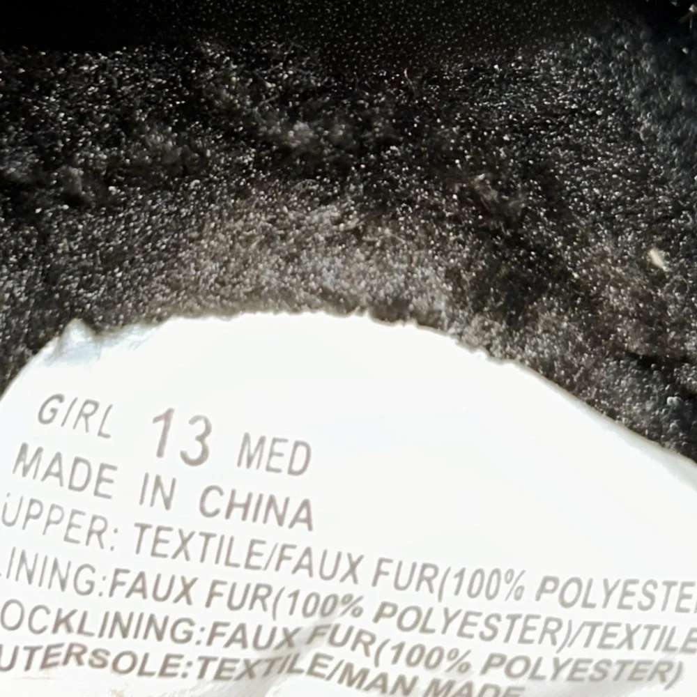 SO Sophia Girl's Black Winter Boots Size 13